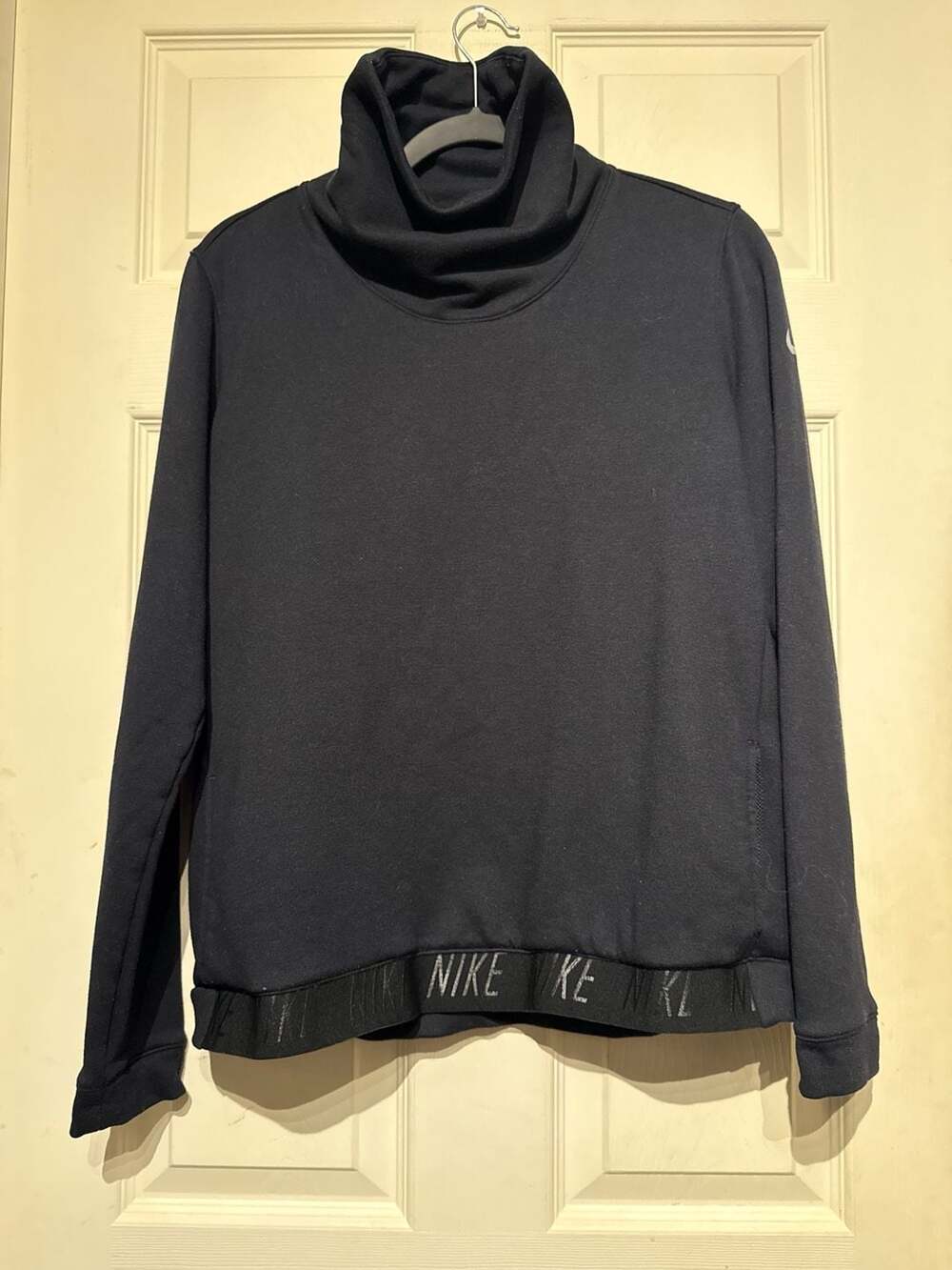 Nike Dri-Fit Funnel Neck Sweatshirt Size L Black Athletic Pullover